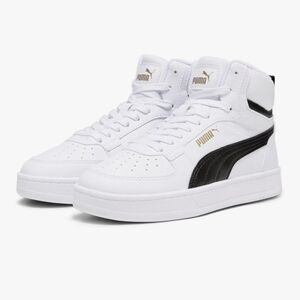 Size 7 Puma Caven 2.0 Mid Jr White/black-gold New With Original Box